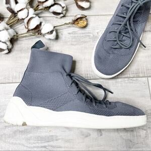 J/Slides Jilly High Top Lightweight Knit Futuristic Sneakers Grey Size 10M